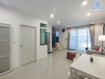 *****ทาวน์เฮ้าส์มือสองย่านนนทบุรี ม.ชวนชื่นทาวน์ กาญจนาภิเษก-บางใหญ่ บนเนื้อที่ 21.4 ตร.ว. ฟังก์ชันจัดเต็ม 4 ห้องนอน 3 ห้องน้ำ 2 ที่จอดรถ บ้านใหม่ ตกแต่งพร้อมอยู่ แถมฟรี! 2 เครื่องปรับอากาศ ใกล้รถไฟฟ้าสายสีม่วง "สถานีคลองบางไผ่" และทางด่วน "ศรีรัช"